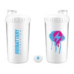 BATTERY REBEL LOGO SHAKER WHITE, 700ml