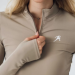 SPORTSKI TOP SA ZATVARAČEM (DUGI RUKAVI) LIVIA, Bež - Slika 2