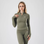 SPORTSKI TOP (DUGI RUKAVI) LIVIA, Maslinasto zeleni - Slika 3